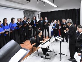 Coro de l Instituto Nacional Superior del Profesorado Técnico de la UTN interpretando el Himno Nacional 